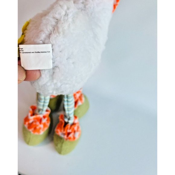 Long Legs Standing Sheep Plush Fluffy white coat flower Joelson Industries 2016 - Picture 11 of 12